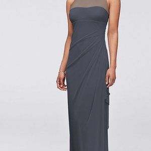 Mercury high neck bridesmaid dress